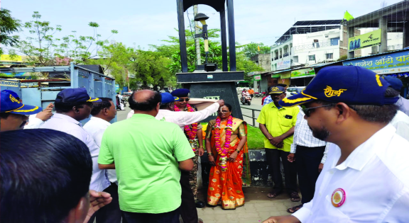 सेवानिवृत्त सैनीक निरीक्षक प्रभाकर मंडाळी यांचा भव्य सत्कार व मिरवणूक